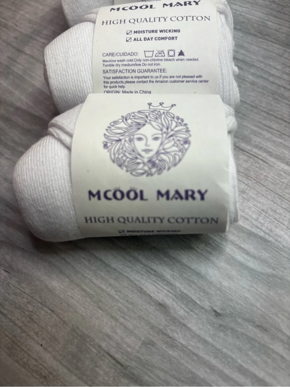 Women's White Cotton Socks - Moisture Wicking Comfort